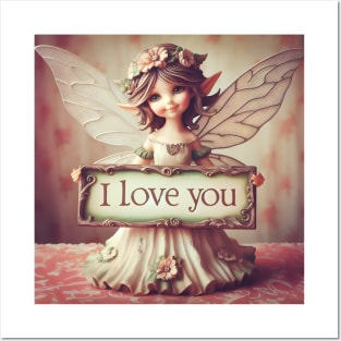 Valentine I Love You Pixie Fairy Posters and Art